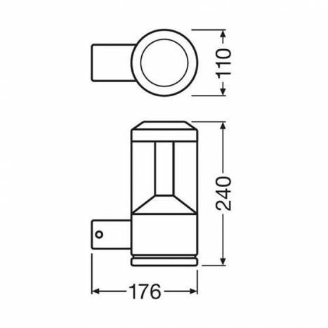 Aplique de pared Lantern LED 12w IP54 - Ledvance