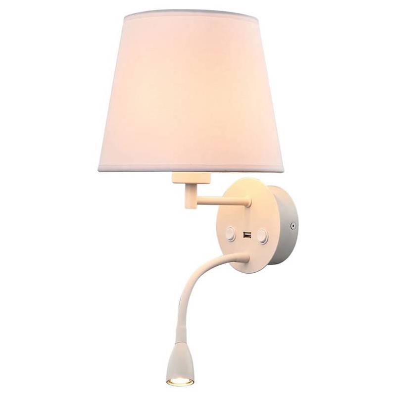 Aplique de pared Caicos E27+LED 3w blanco - Mantra Aplique de pared Caicos E27+LED 3w blanco - Mantra