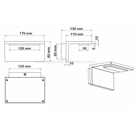 TRIO Trave LED 7w IP54 wall lamp