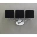 Aplique de pared Eve 3L E27 pantallas negro - Mantra