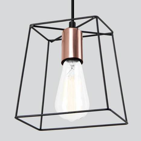 Lámpara colgante Boxy E27 cobre - Forlight