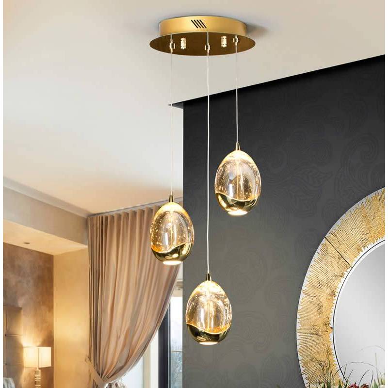 Chrome and gold clearance pendant light