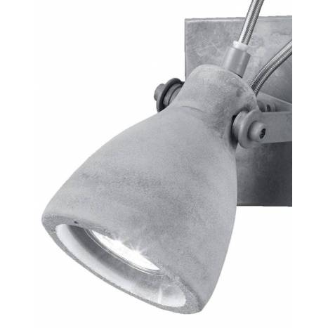 TRIO Concrete 1L GU10 grey wall lamp