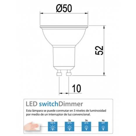 LUXRAM - GU10 LED Bulb 7w dimmable switch