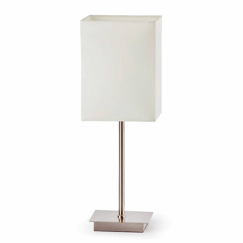 FARO Thana 1L E27 white fabric table lamp
