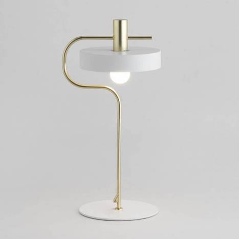Lámpara de mesa Aloa blanco + oro - Aromas