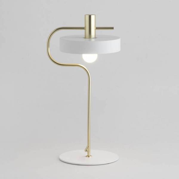 AROMAS Aloa white + gold table lamp