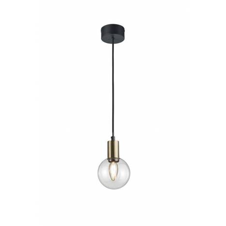 TRIO Nacho 1L black & gold pendant lamp TRIO Nacho 1L black & gold pendant lamp