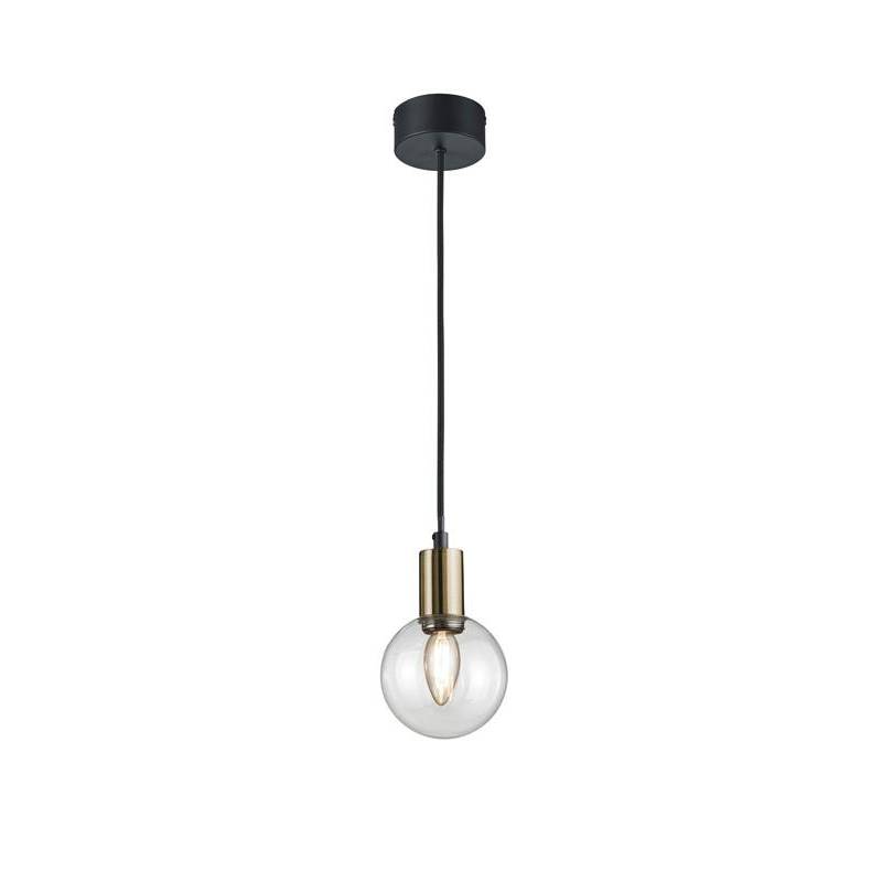 TRIO Nacho 1L black & gold pendant lamp TRIO Nacho 1L black & gold pendant lamp