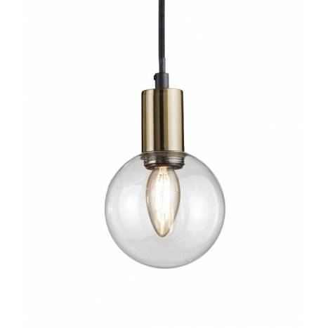 TRIO Nacho 1L black & gold pendant lamp