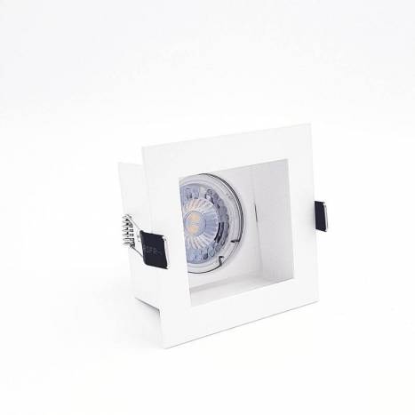 BPM Basit square recessed light white aluminium