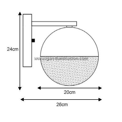 Aplique de pared Sphere LED 9w - Schuller