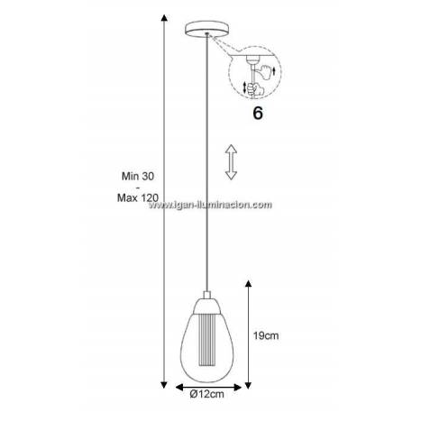 Lámpara colgante Taccia 1L LED - Schuller