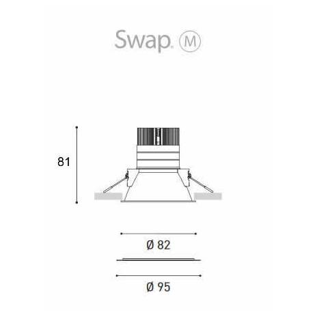 Foco empotrable Swap M LED blanco de Arkoslight