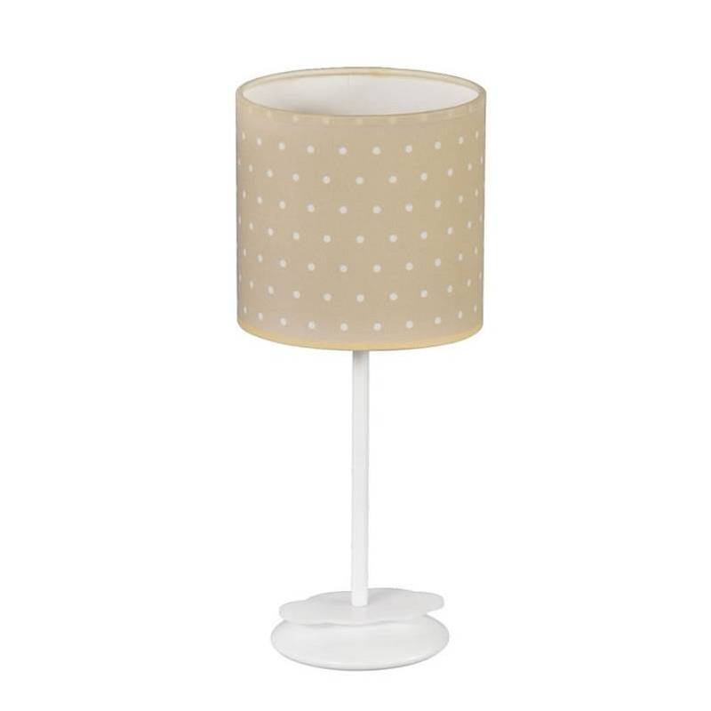 Lámpara de mesa infantil Topitos 1L beige - Anperbar