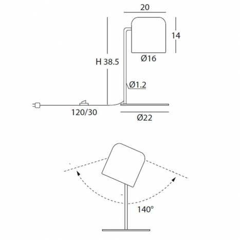 OLE by FM Pot 1L E27 table lamp