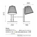 ACB Alema 9w LED wall lamp USB