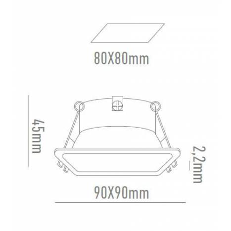 Foco empotrable NC2152SQ GU10 blanco - YLD