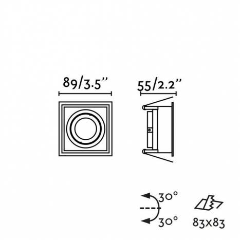 FARO Hyde GU10 recessed light white