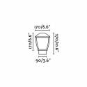 FARO Wilma post lamp E27 dark grey