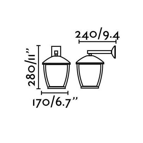 Aplique de exterior Wilma E27 IP44 gris oscuro - Faro