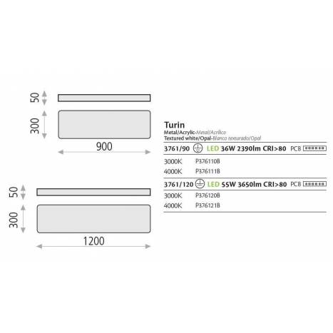 ACB Turin LED ceiling lamp 5cm thin