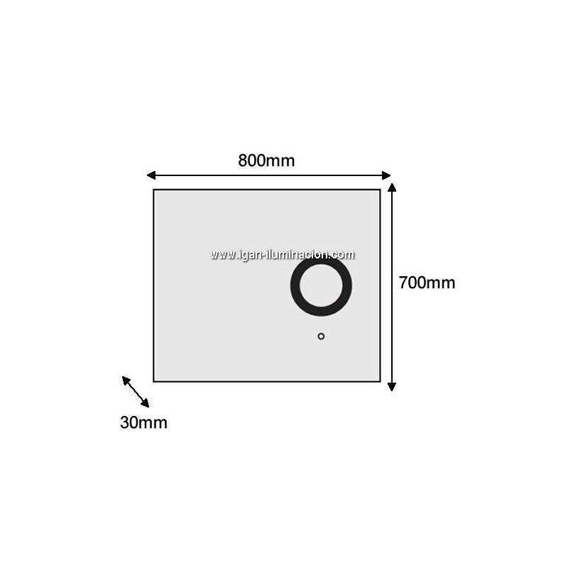 Espejo de baño Amanzi LED IP44 + tactil - ACB