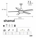 MIMAX Shamal 24w LED AC ceiling fan