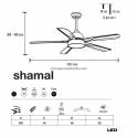 Ventilador de techo Shamal AC LED 24w - Mimax