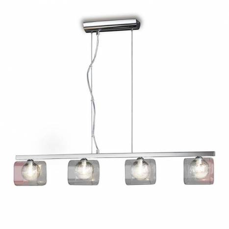 SCHULLER Eclipse pendant lamp 4 lights bright chrome