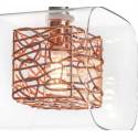 SCHULLER Lios 4L glass copper pendant lamp