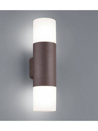 TRIO Hoosic 2L E27 IP44 wall lamp oxide