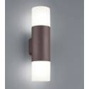 TRIO Hoosic 2L E27 IP44 wall lamp oxide