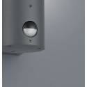 TRIO Hoosic E27 IP44 sensor wall lamp anthracite