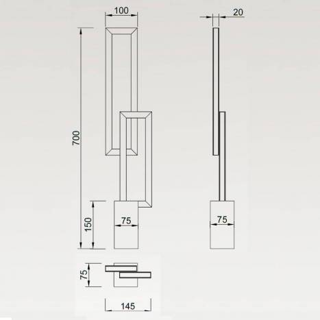 MANTRA Mural 18w LED aluminium table lamp