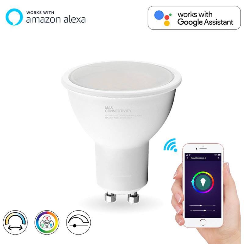 Bombilla LED Inteligente Smart C37 E14 Vela Dimable CCT+RGB 6W