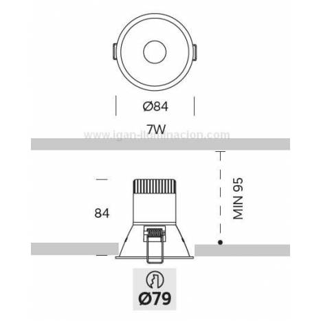 Foco empotrable Optik 2 LED blanco - Onok