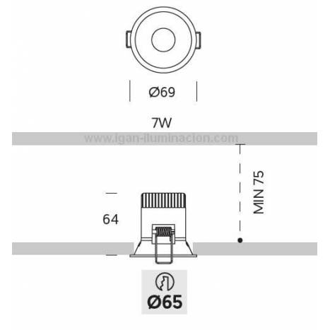 ONOK Optik 1 recessed LED light black