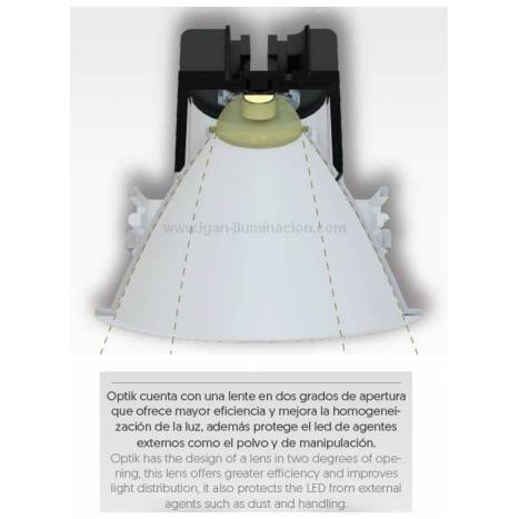 Foco empotrable Optik 1 LED negro - Onok