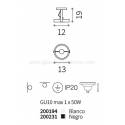 Foco de superficie Glim 1L GU10 LED 13w - Ideal Lux