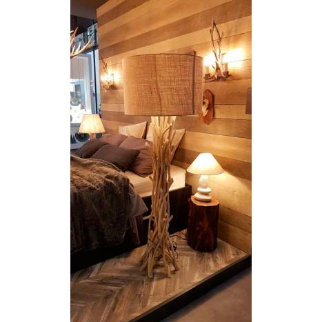 IDEAL LUX Driftwood 1L natural floor lamp