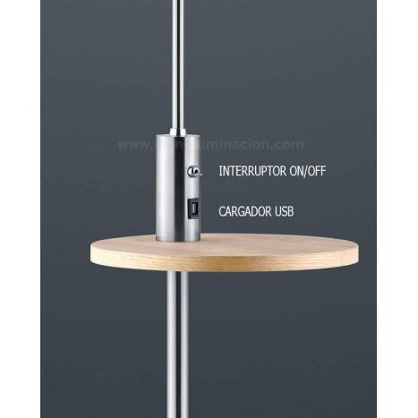 TRIO Claas E27 + USB floor lamp