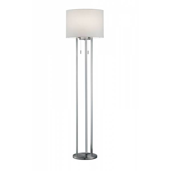 TRIO Tandori LED white fabric floor lamp