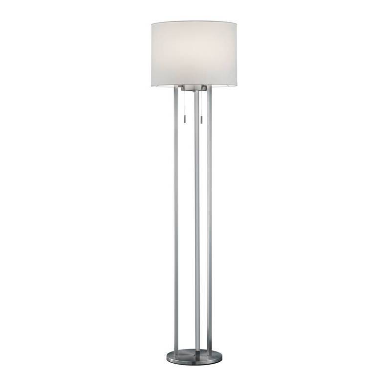 Lámpara de pie Tandori LED tela blanca - Trio