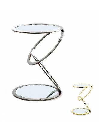 SCHULLER side table Aros glass + steel