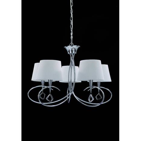 MANTRA Mara pendant lamp 5L chrome white