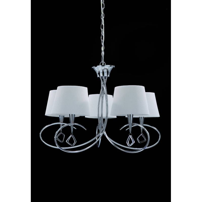 MANTRA Mara pendant lamp 5xE14 20w chrome white