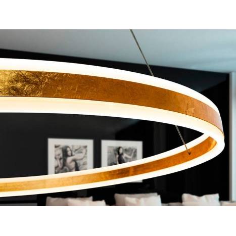 Lámpara colgante Helia LED pan de oro - Schuller