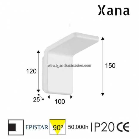 Aplique de pared Toneo LED 10w - Xana