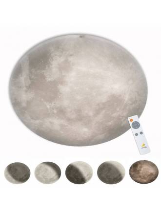 TRIO Lunar Led dimmable + remote control ceiling lamp